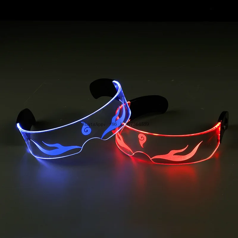 

Nezha cyberpunk LED colorful luminous glasses to science and technology men and women Internet celebrities dance bar performance