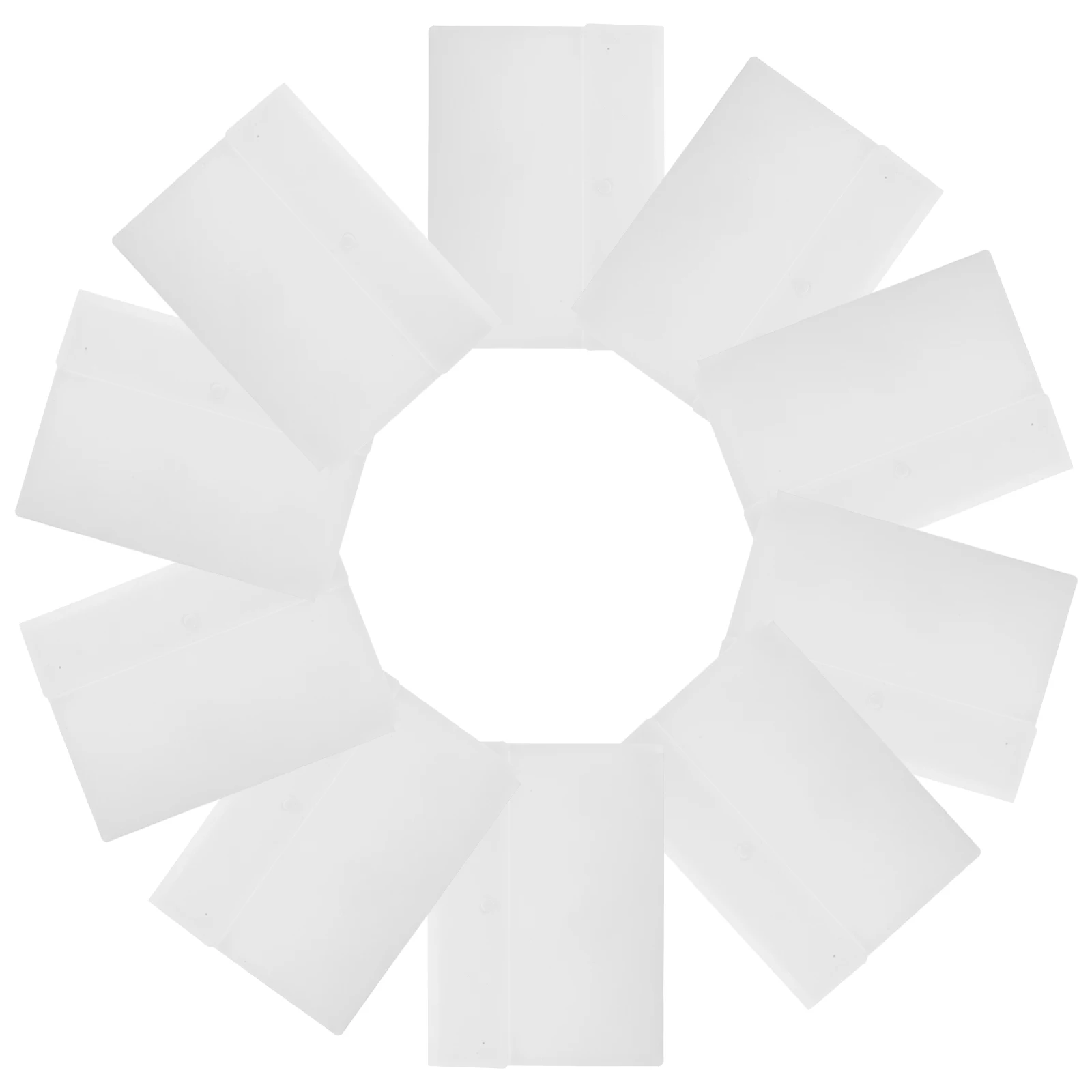 10Pcs Plastic Folder with Snap Closure Large Capacity Transparent Document Holder for Business Meetings and Office File