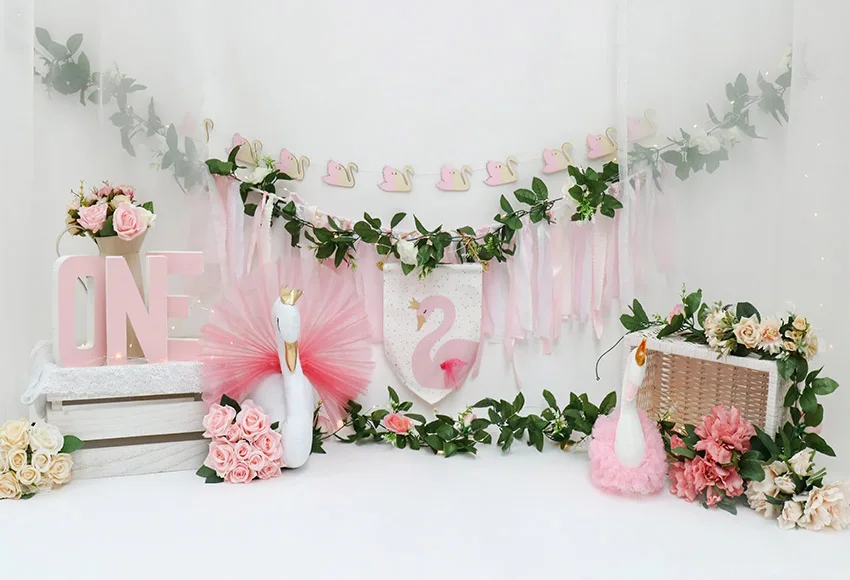 Mehofond التصوير خلفية البوهيمي نمط بالون فتاة صبي 1st حفلة عيد ميلاد كعكة سحق الزينة خلفية استوديو الصور