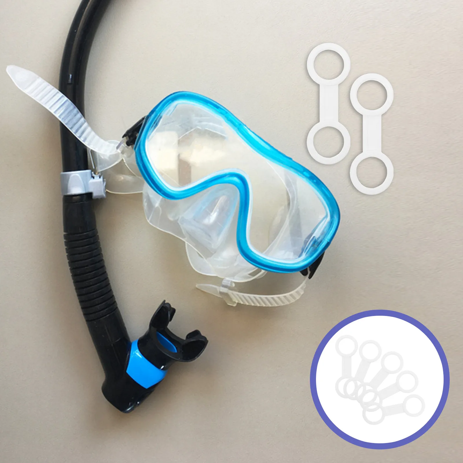 

5 шт. силиконовых универсальных зажимов для трубок для дайвинга, быстросъемные фиксаторы для снаряжения, держатели для трубок для дайвинга, крепления для ремешков масок для дайвинга