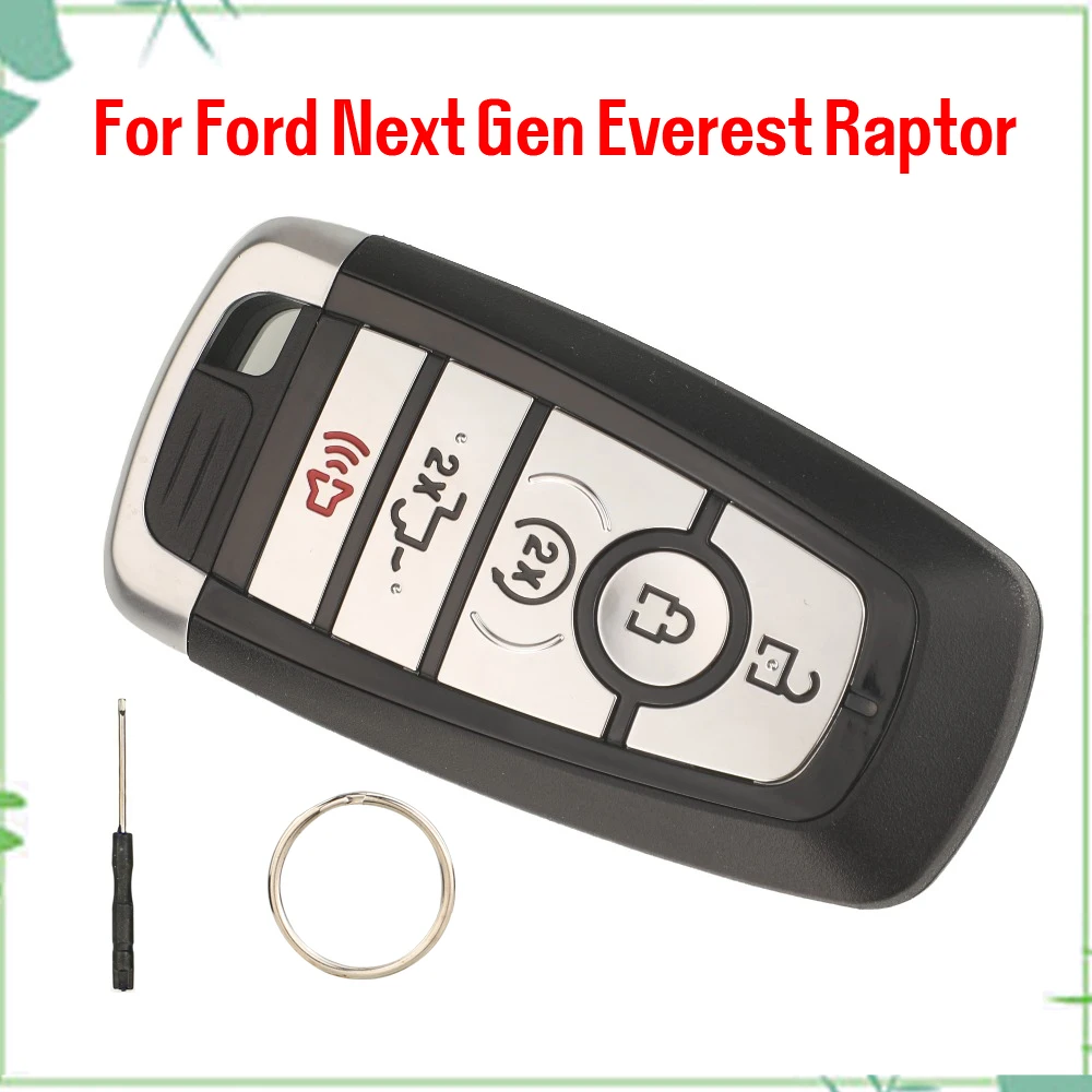 jingyuqin New Remote Car Key Shell Case Smart For Ford Next Gen Everest Raptor MK5 Taurus Mustang Blade Fob Cover 5buttons