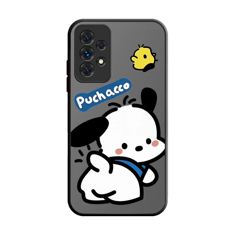Sanrio Pochacco Custodia per telefono carina per Samsung Galaxy A17 A07 A54 A05s A34 A24 A14 A73 A53 A33 A23 A13 A72 A52 A52s A32 A22 A12