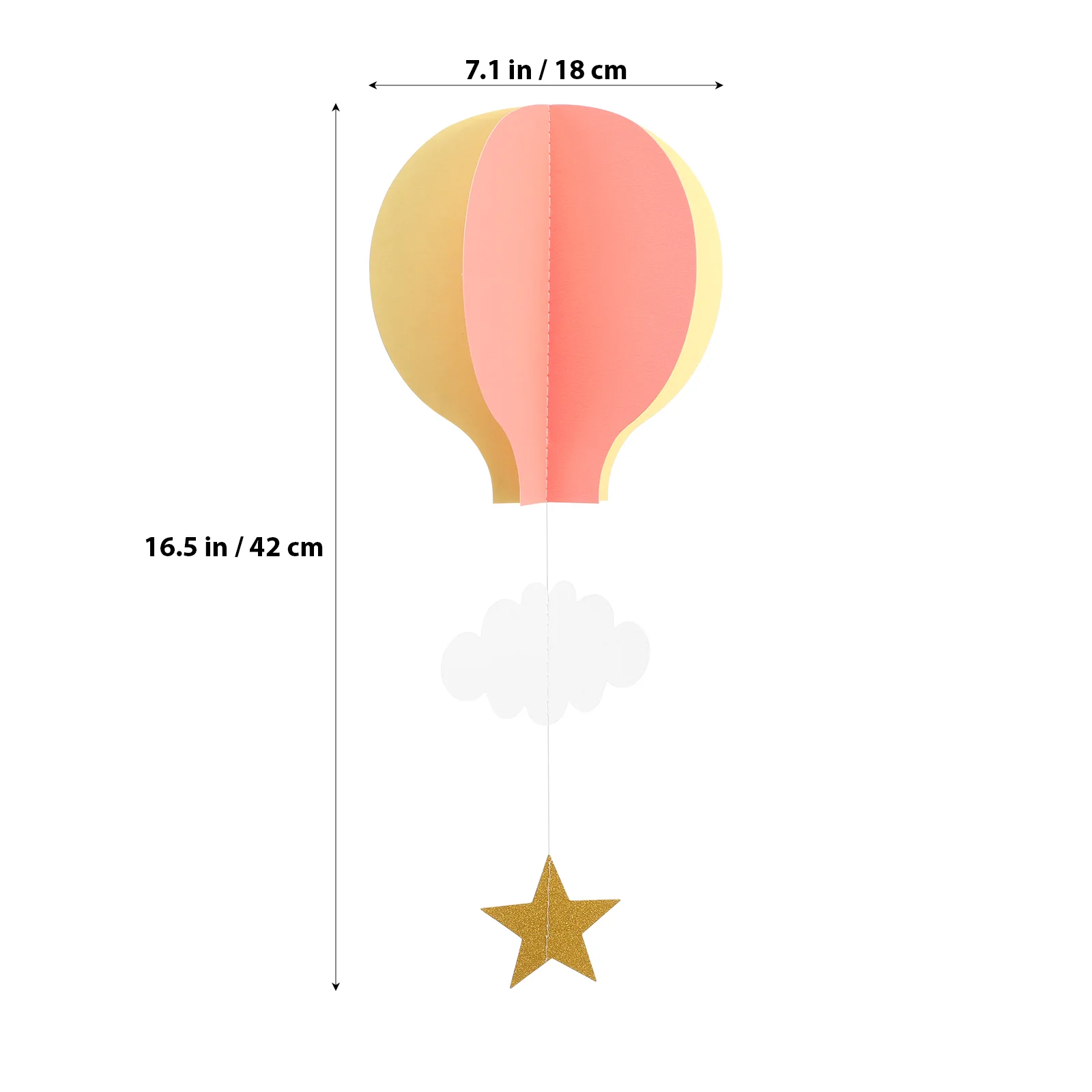 Kindergarten Window Hanging 3D Paper Hot Air Balloon Cloud Ornaments For Wedding Baby Shower Birthday Anti-grease pastry