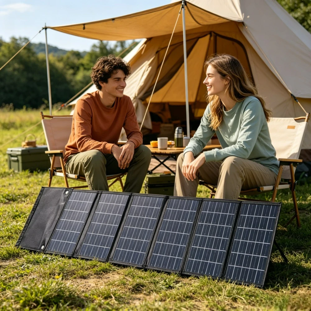 Waterproof Lightweight 50W 90W Foldable Solar Panel Portable Dual USB DC Fast Output For Camping Hiking Picnic Fishing Outdoor