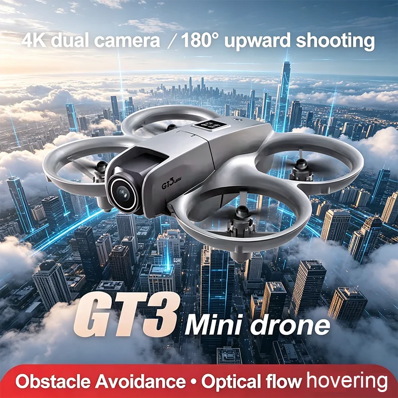 Dron GT3 MAX 8K HD con Control Remoto de 4.3 Pulgadas, Modo sin Cabeza, Helicóptero 360 °   Juguetes de Drones Cuadricópteros Plegables, Mini Dron para Niños, Regalos
