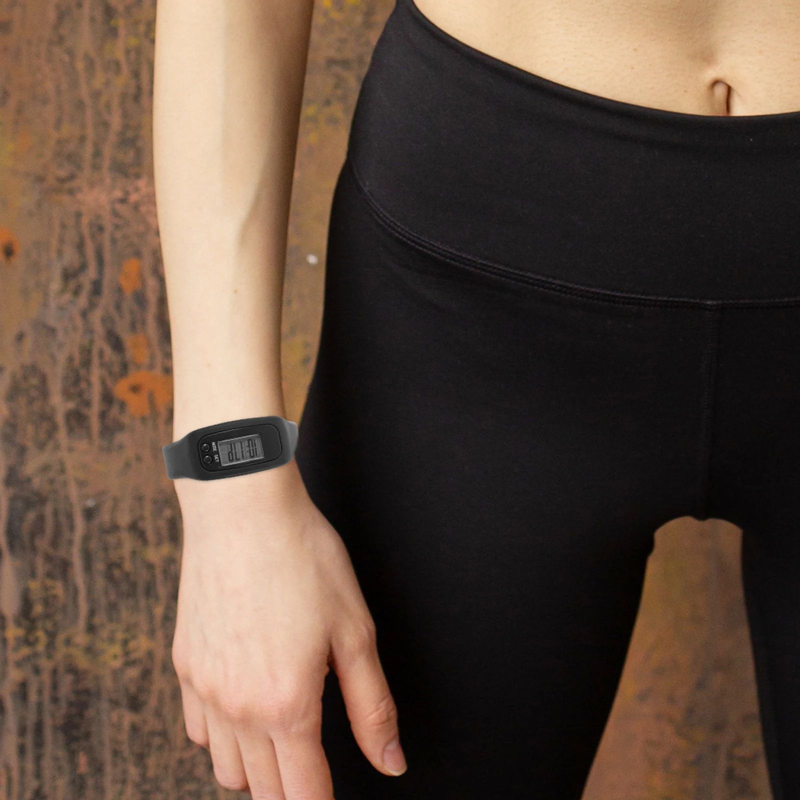 

Pedometer Watch Step Counter Silicone Black Durable Fitness Tracker Mileage Monitor Wristband for Walking Jogging Pocket Watch