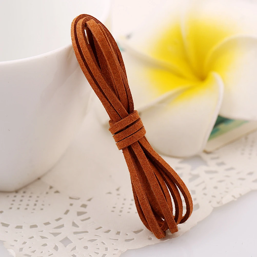 

4 Bundles 100M Faux Cord Flat Strings Jewelry Making Thread Necklace Bracelets Anklets DIY Crafts