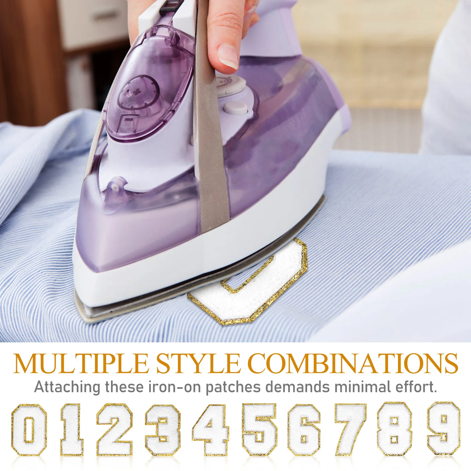 

20Pcs Large Iron on Number Patches Embroidered Appliques for Clothing Jackets Jeans Repair Decorative Number Patches