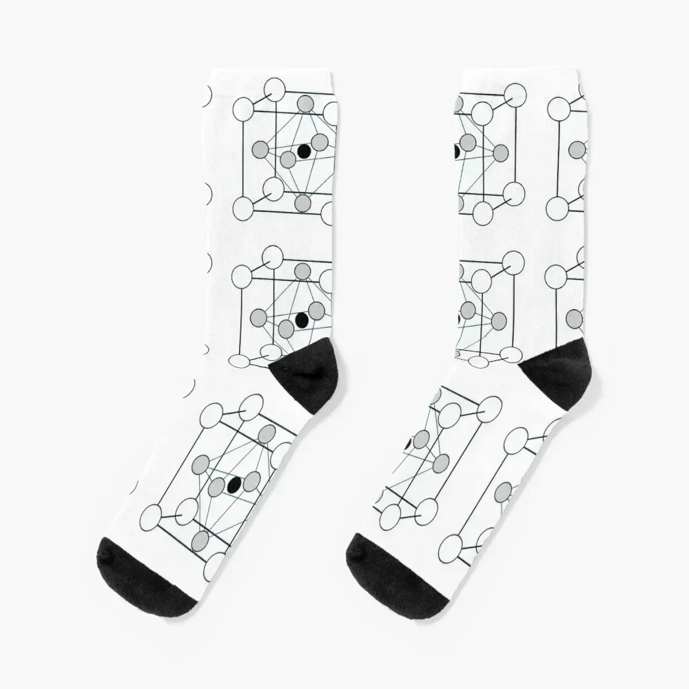 Crystal Lattice Structure Socks Toe sports custom floral Socks Women Men's