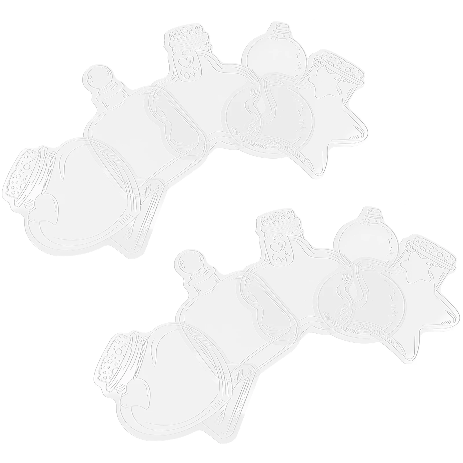 

20 Pcs Dried Flower Bookmark Material Bag Clear Plastic Embossed Craft Kit DIY Student Gift Pressed Flowers Bookmarks Marker