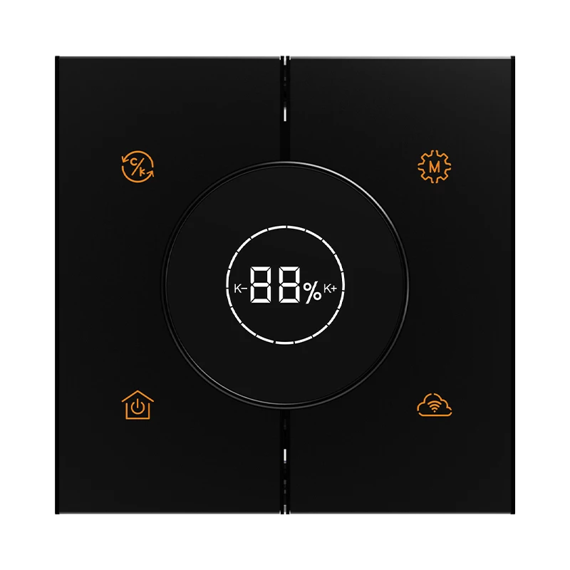 UK Standard Luxury  Switch Part Zigbee Panel Electric Adjustable Brightness Lighting Control Dimmer Switch