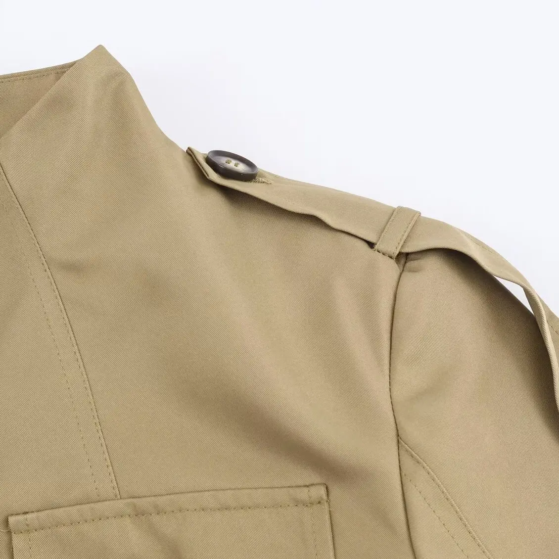 JNLEAOG ファッションベルト付きレディースジャケット 秋の新作 スタイリッシュな通勤用 ロング丈スーツカラー ミディ丈 ポリエステル...