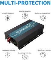 Solar Panel Inverter 12V 120V 5000W Off Grid Pure Sine Wave Power Inverter Generator 24V 36V DC to 110V 220V 230V AC Converter