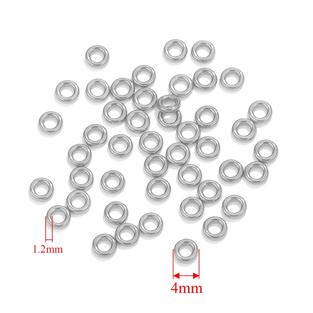 50 stuks Rvs O Ring Gold Platd Gesloten Ringetjes Voor Sieraden Ingrediënten DIY Ringen Draad Hoops Connectors Sieraden bevindingen