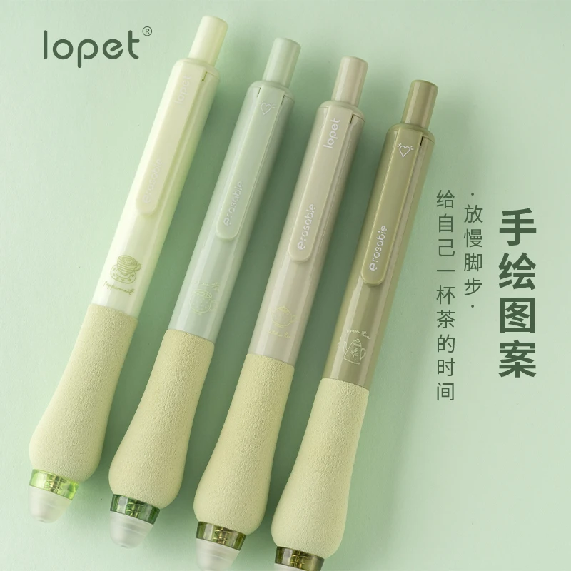 Matcha Erasable Pen Gel Pens 0.5mm Blue/Black Ink Pen Refill Set For School Supplies Student Writing Stationery Friction Pens