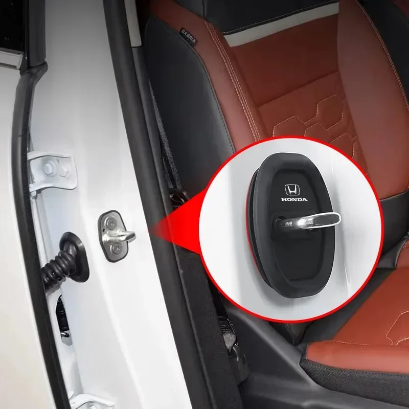 4 قطعة سيليكون قفل باب السيارة حامي غطاء لهوندا سيفيك صالح جاز أكورد الطيار جواز السفر Stepwgn CRV BRV HRV اكسسوارات السيارات #6