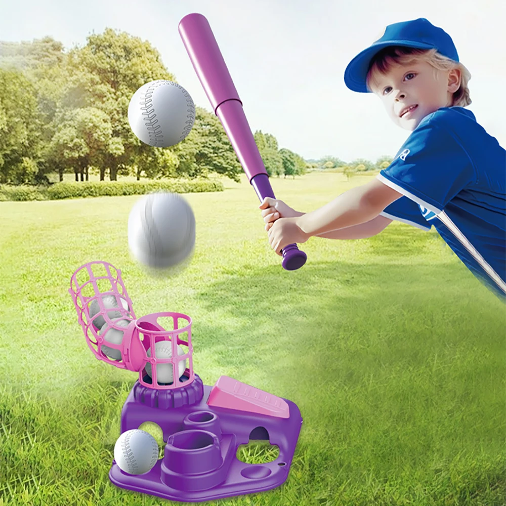 Softball Ball Maschine Spielzeug Training Fuß Schritt Automatische Auswurf Service Praxis Sport Set Eltern-kind-Interaktive Spiel Spielzeug