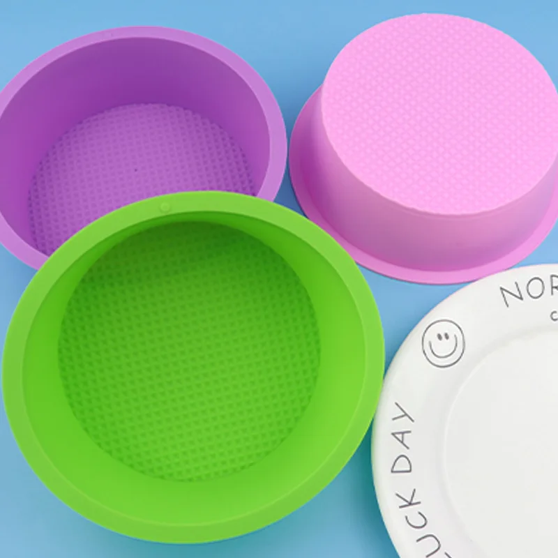 6 Inch Diamond Bottom Round, Silicone Baking Pan Mold, Handmade Cake Mould XG1125