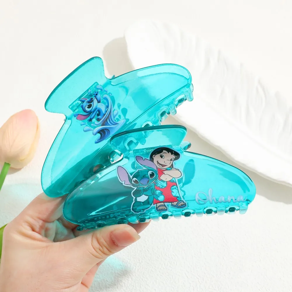 1 قطعة/3 قطعة مشبك شعر من سلسلة ديزني موضة يومية لطيفة وبسيطة باللون الأزرق الفاتح لتزيين تسريحات الشعر #3