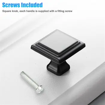 10個霧面黑色廚房櫥櫃把手旋鈕櫥櫃抽屜門把手高品質鋁合金把手 6 最佳銷售 廚房旋鈕 - №2