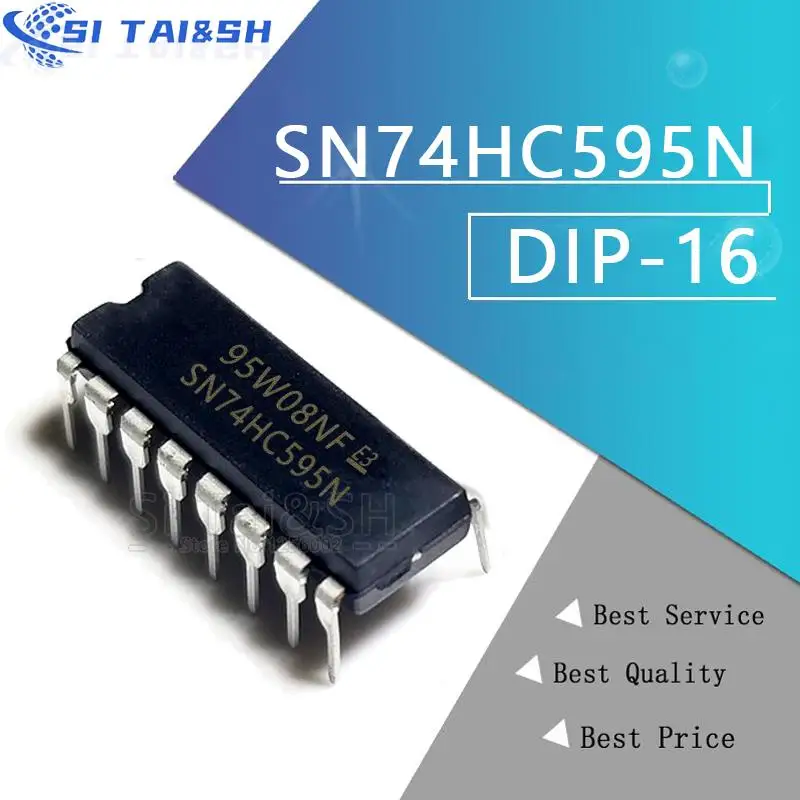 لوحة أم ديب ، SN74HC595N ، DIP16 ، DIP-16 ، SN74HC257N ، 74HC257 ، SN74HC393N ، 74HC393 ، SN74HC590AN ، 74HC590 ، SN74HC590N ، 10