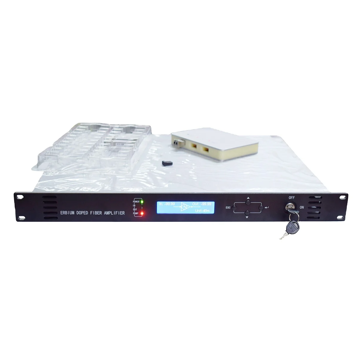 Products subject to negotiationEDFA 1550nm C-band DWDM Booster Optic Fiber Amplifier for DWDM System