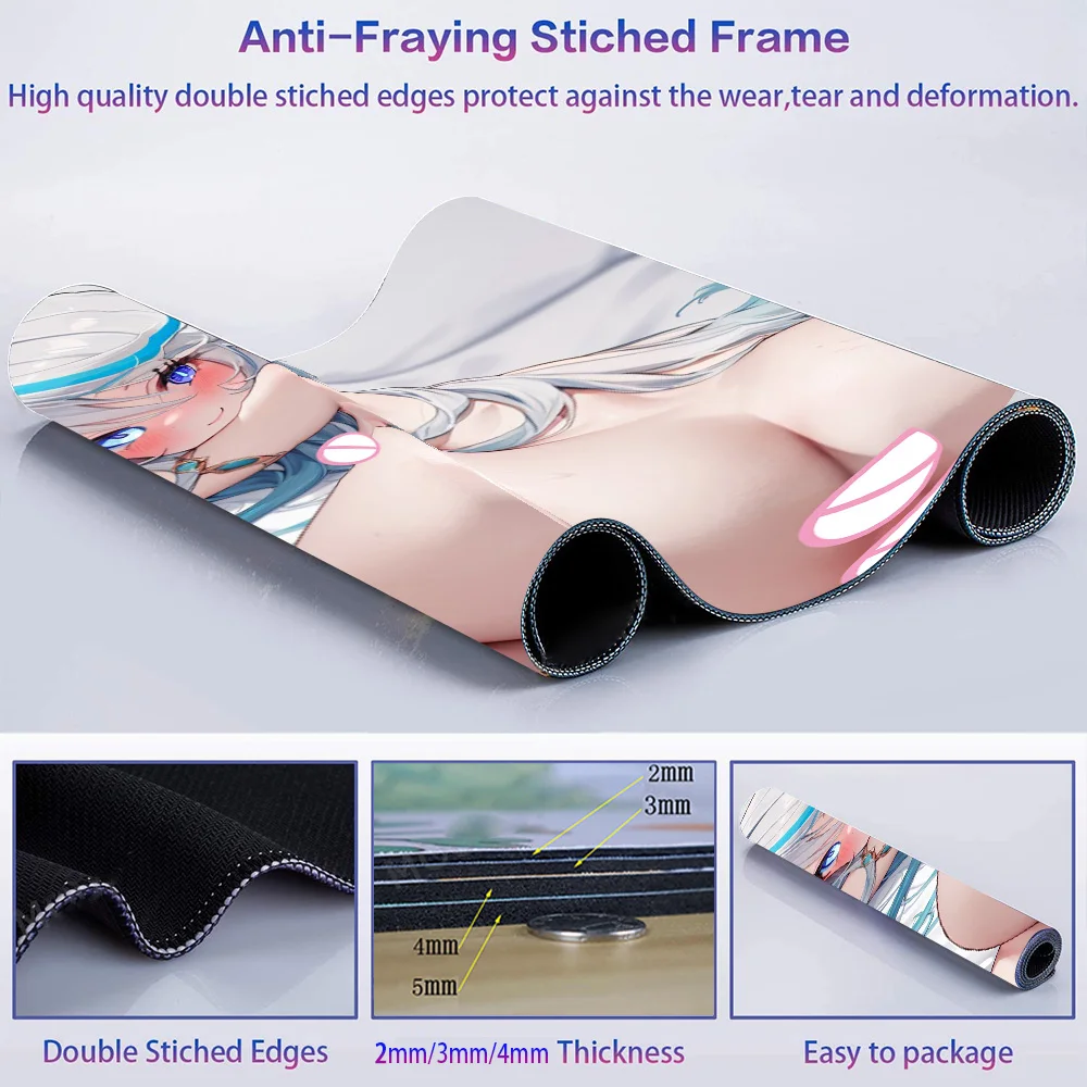 Anime Butt Mousepad Sexy Play Mat Uncensored Hentai Big Ass Adult Character Pad Hip Nude Mouse Pad Custom Size Lewd Girls Erotic