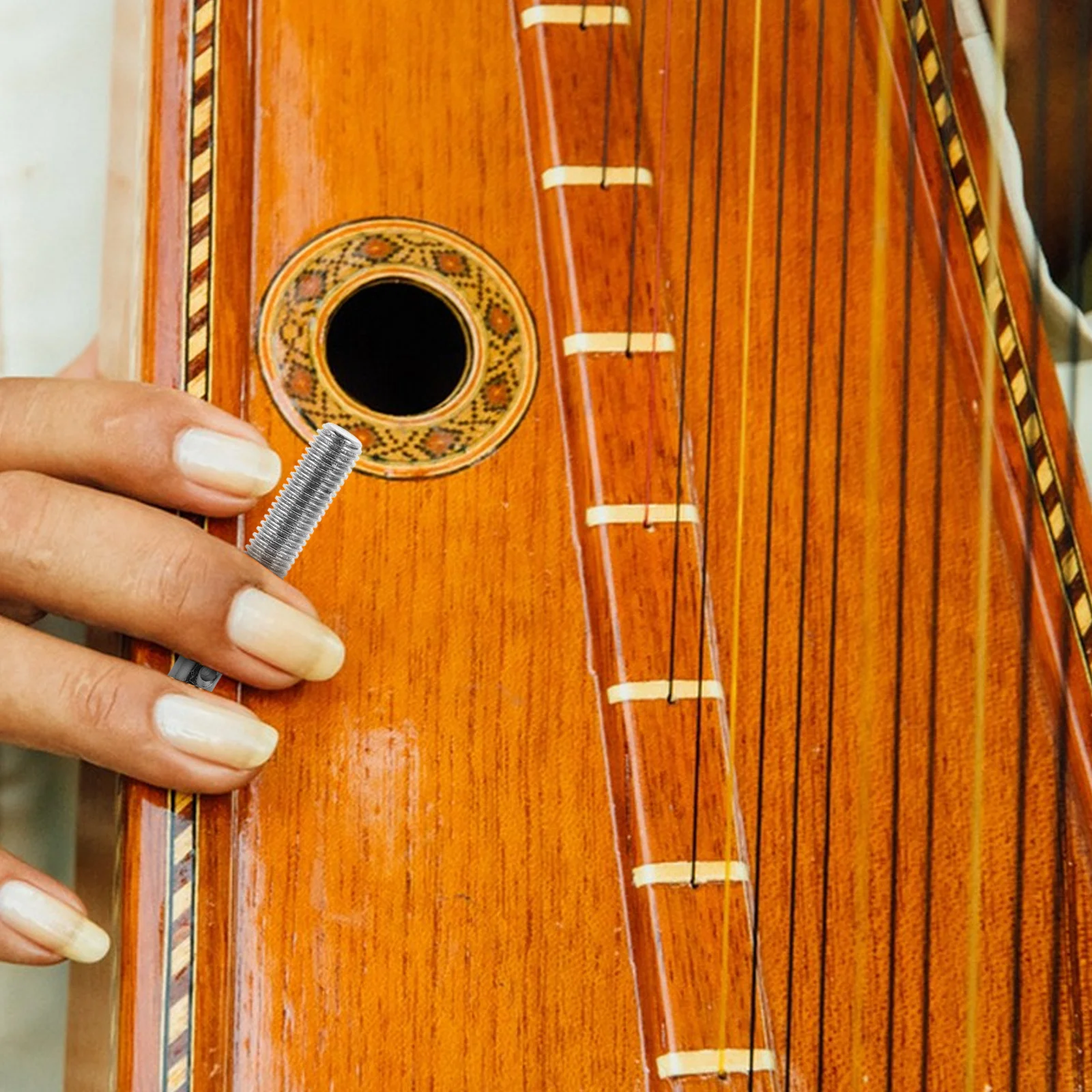 

1Set Metal Harp Pegs and Screws Professional Instrument Components Easy to Install Precise Engineering Pegs Accessories for Harp