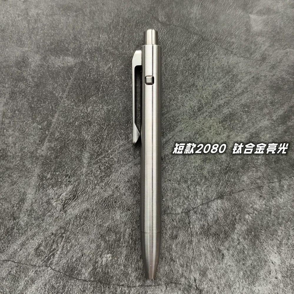 

1 Piece Titanium Alloy ULTEM Made Bolt Pen with Titanium Pocket Clip Wring Pen Short /Long Version