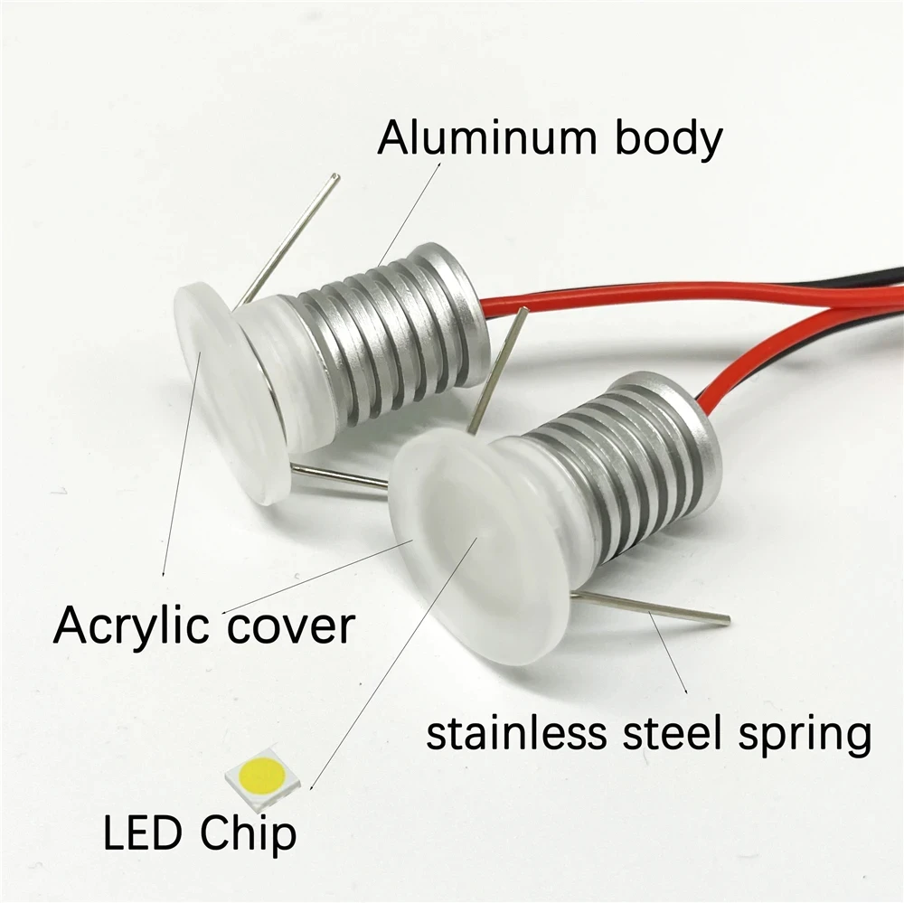 Światełko punktowe Led 1W reflektor sufitowy akrylowe 12V miejsca do domowych schodów, wyświetlacz z transformatorem AC110 ~ 220V