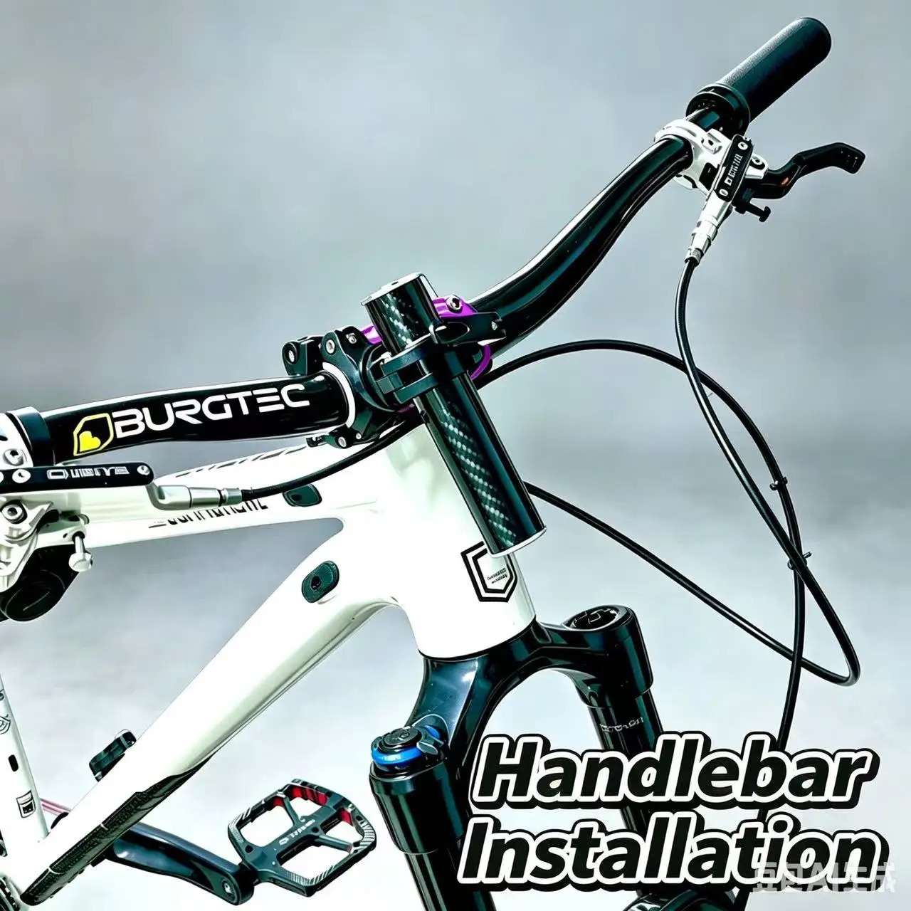 TMD Carbon Fiber MTB Damping Equalizer – 5% Improved Suspension, Balanced Damper with Caliper Mount, Mountain Bike Upgrade