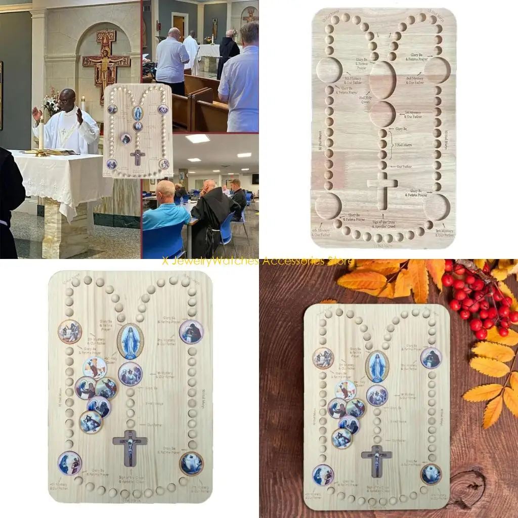 

31KD Prayer Bead Counting Board Colorful Card Holder Rosary Necklace Tray Beginner