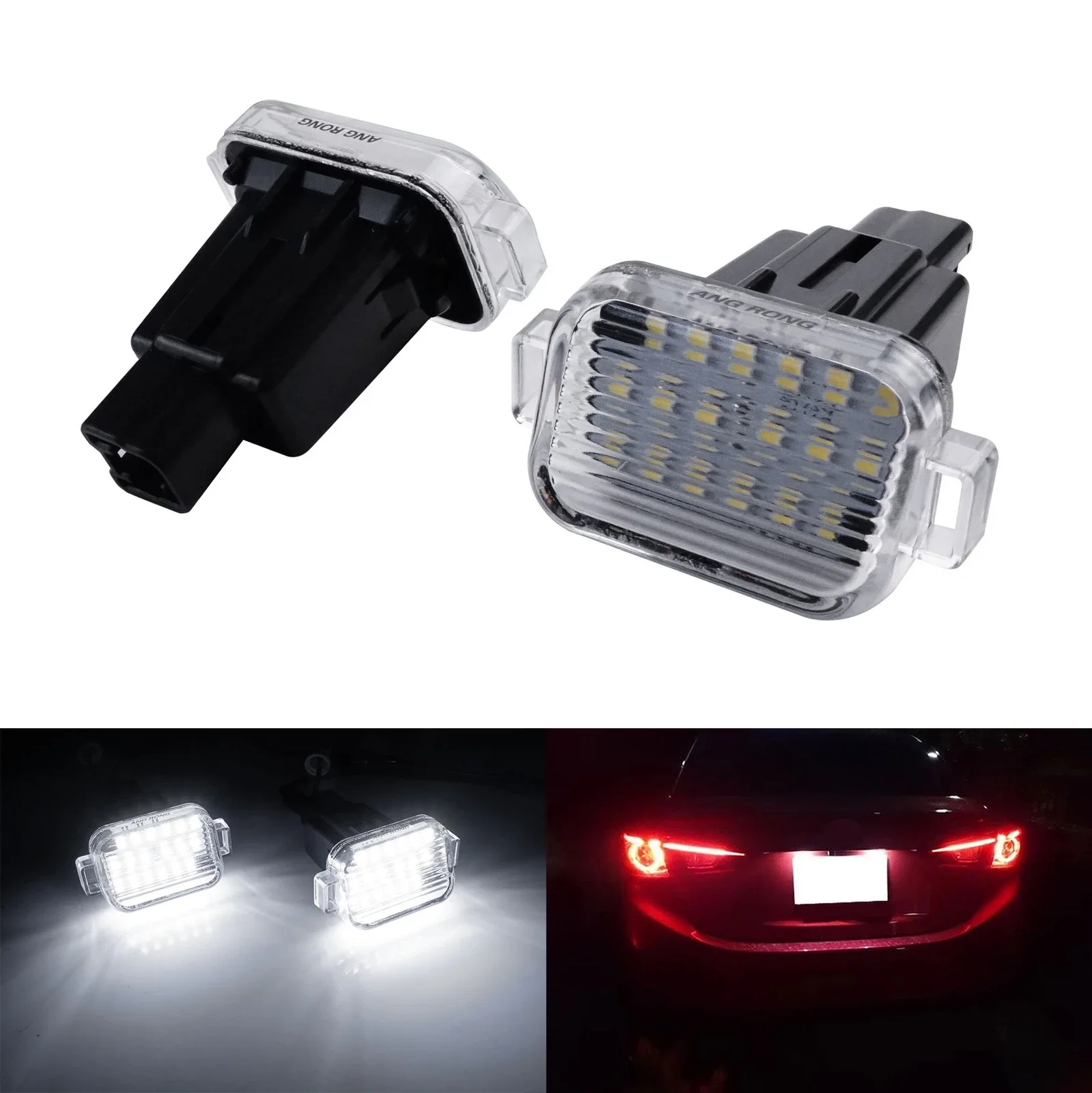 LED License Number Plate Light For 13-20 Mazda 6 Atenza GJ 13-18 Mazda3 Axela BM