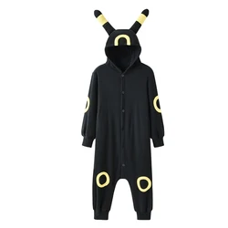 Umbreon Cosplay Clothes Kids Onesies Fleece Children Kigurumi Full Body Sleepwear Whole Pijamas Boy Halloween Christmas  Costume
