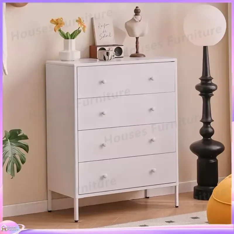 4 Drawer Shoe Cabinet Steel Storage Organizer Modular Sideboard Buffet Cupboard for Living Room Kitchen Hotel Home Furniture view 5