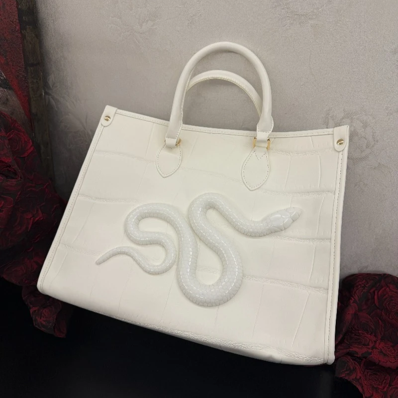 

Original Designer Brand Black Snake Tote Shoulder Crossbody Bags for Women 40x37x14cm