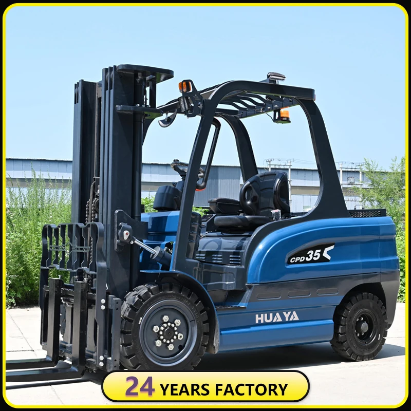 Electric Forklift 3.5ton Capacity Fork Lift Truck Hydraulic Stacker Trucks with Lithium Battery