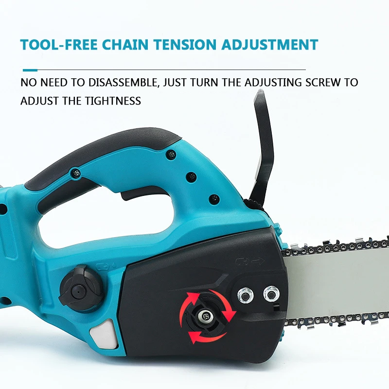 12-inch brushless electric chain saw, rechargeable logging and pruning saw, household small lithium chain saw