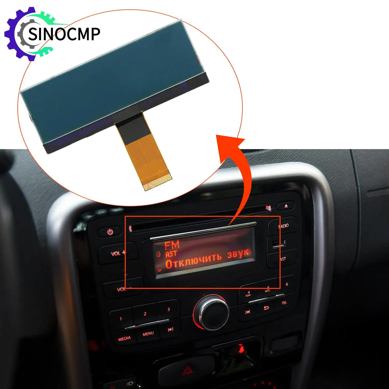 AGC-1220RF-A AGC-0060RF-A LCD Display Screen for Renault Duster Captur Logan Pulse Symbol Dacia Sandero Mercedes Auto Dashboard