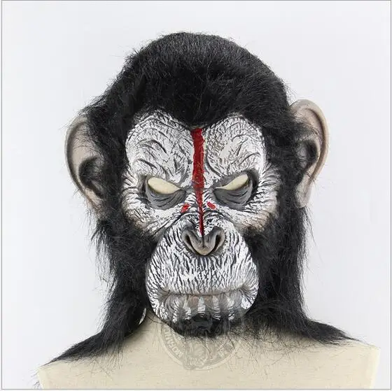 

New Rise of Planet of the Apes Halloween cosplay gorilla masquerade mask Monkey King Costumes caps realistic FestivalParty masks