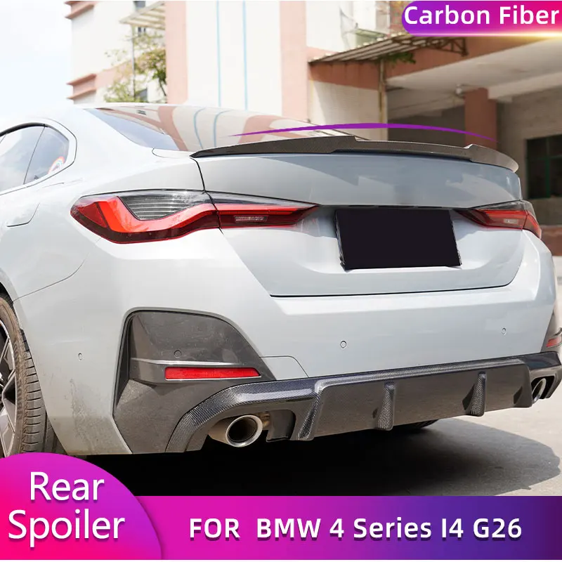 

Carbon Fiber Rear Trunk Spoiler Wings for BMW 4 Series I4 G26 M Sport 4-Door 2021-2023 Car Rear Spoiler Boot Lid Wing Lip