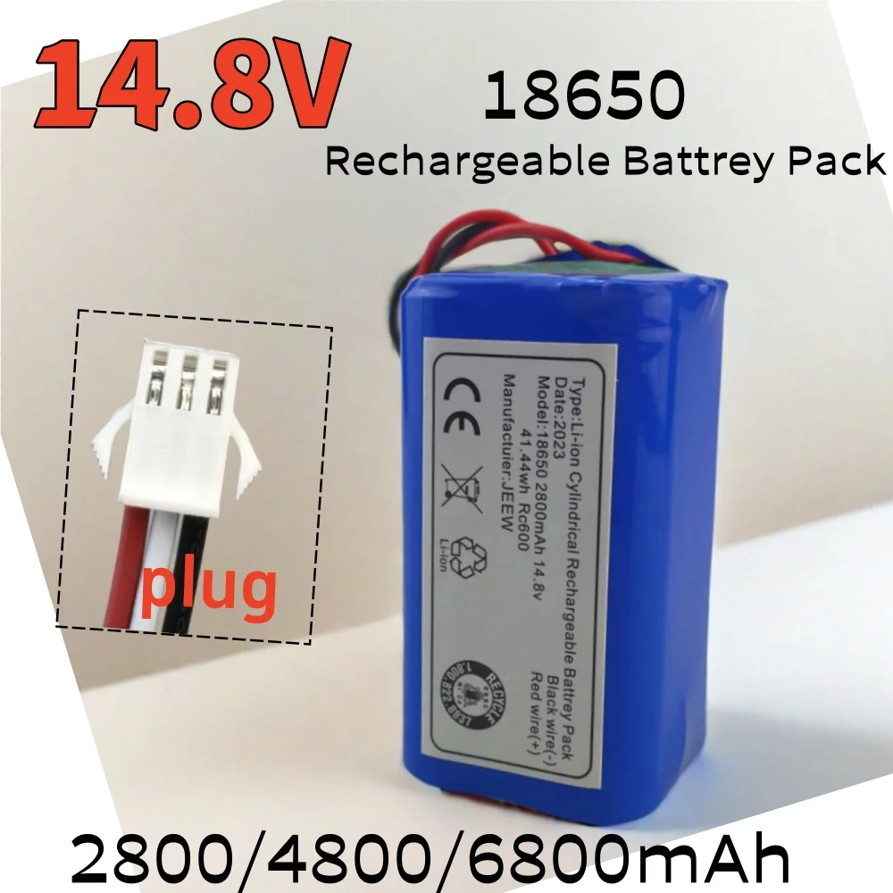 

18650 14.8V 2800/4800/6800mAh lithium-ion battery, suitable for Xiaomi G1 Mi Essential MJSTG1 for replacing robot vacuum cleaner