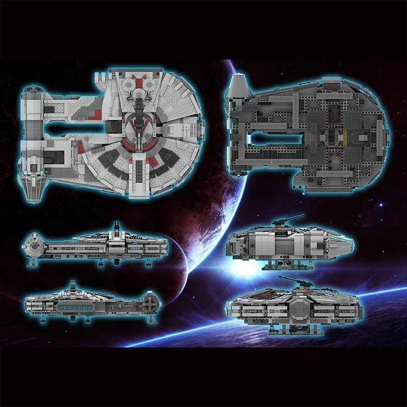 MOC-97338 YT-2400 Freighter Transport Spaceship Model Kit Building Blocks Set Space Wars Fighter Model Toys for Kids Gifts