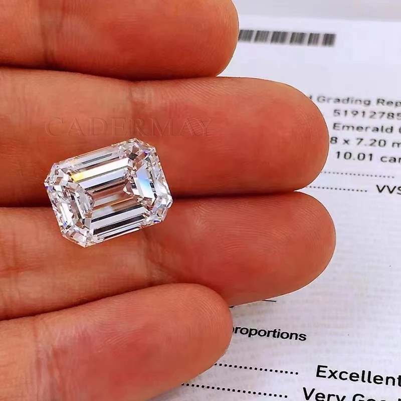 Emerald Cut D VVS Moissanite Loose Stone Top Quality Gemstone Beads For Jewelry Making