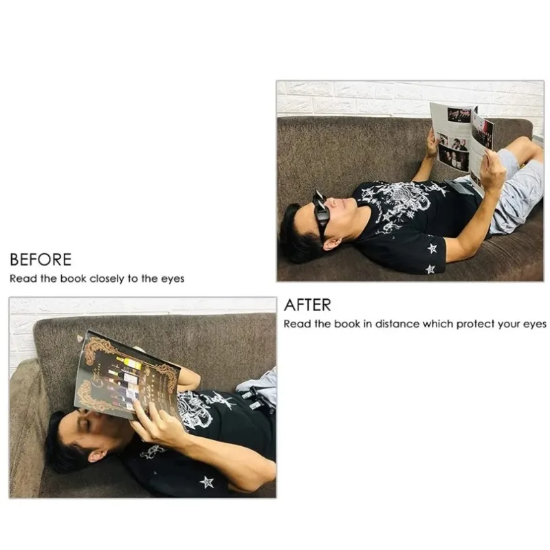 Óculos de prisma habilitados para visualização horizontal permite telefone, TV, assistir enquanto deitado, perfeito para cama reclinável, acessórios de uso