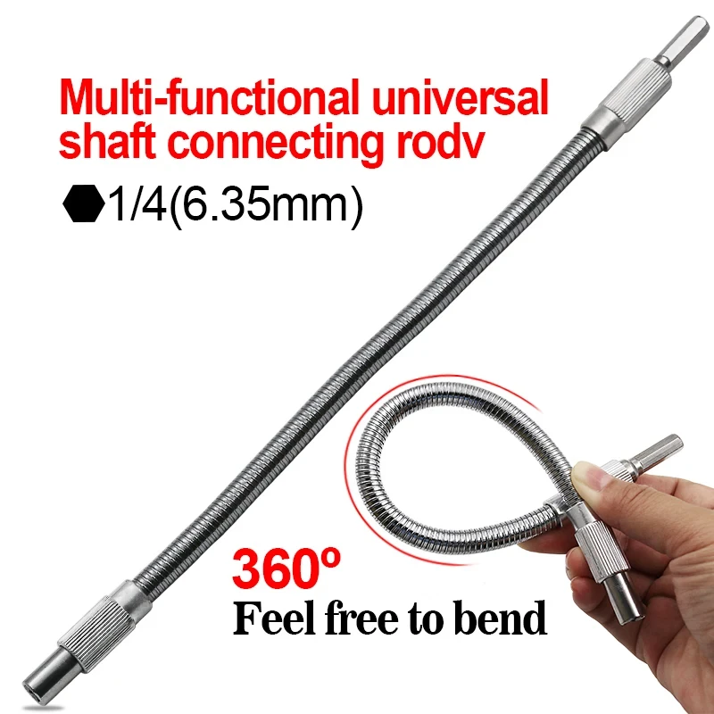 150/200/300mm Flexible Shaft Metal Drill Screwdriver Bit Holder Connect Link Multitul Hex Shank Extension Snake Bit Screw turn