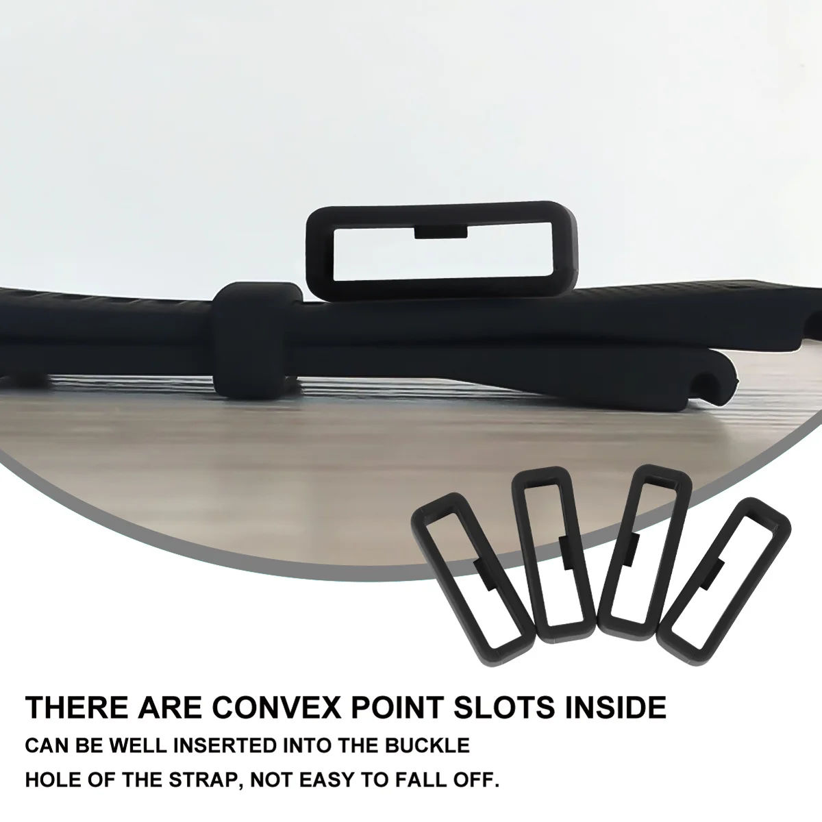 

4Pcs Silicone Watch Band High Quality Soft Eco-Friendly Replacement Strap Loop Keep Device Secure Fit for Garmin 5S 20Mm