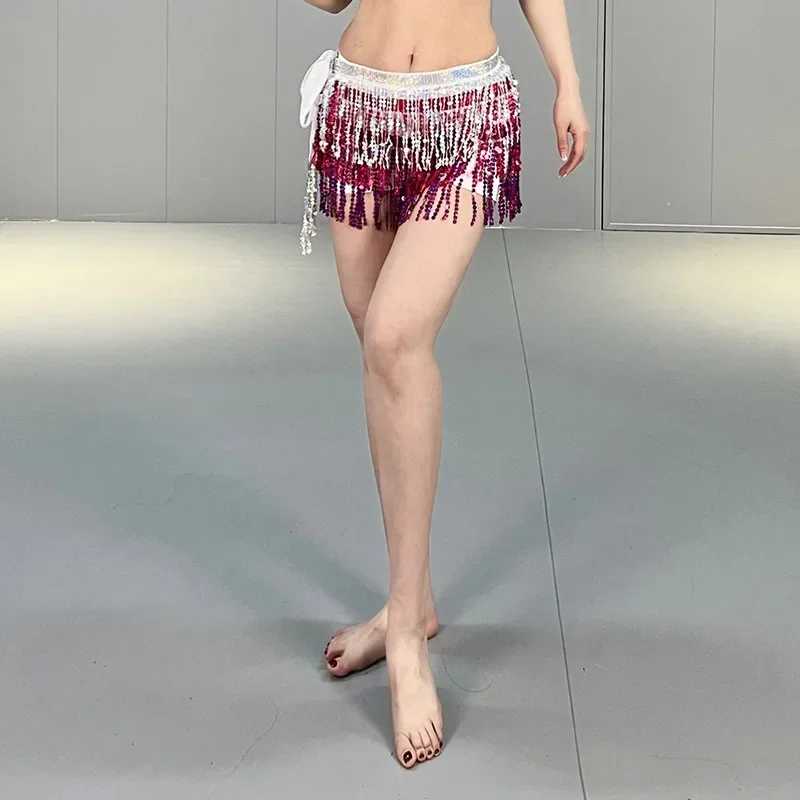 ที่กําหนดเอง Belly Dance เครื่องแต่งกายเอว CHAIN อินเดีย Bohemian เลื่อม Fringe ผ้าพันคอสะโพกเอว CHAIN เอวผ้าพันคอขายส่ง