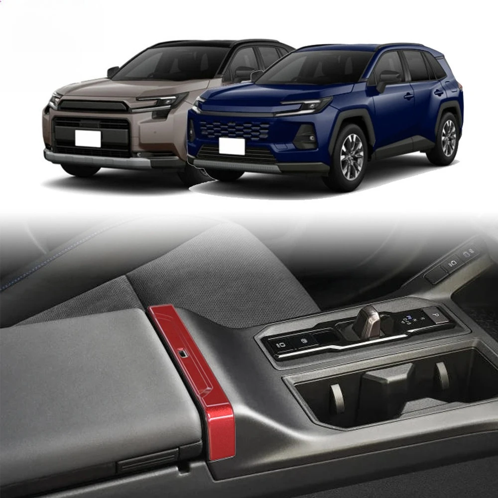

Car accessories FIT FOR Toyota RAV4 XA60 2026 2027 2028 ABS black red chrome Interior Modification Armrest Box Trim Strip