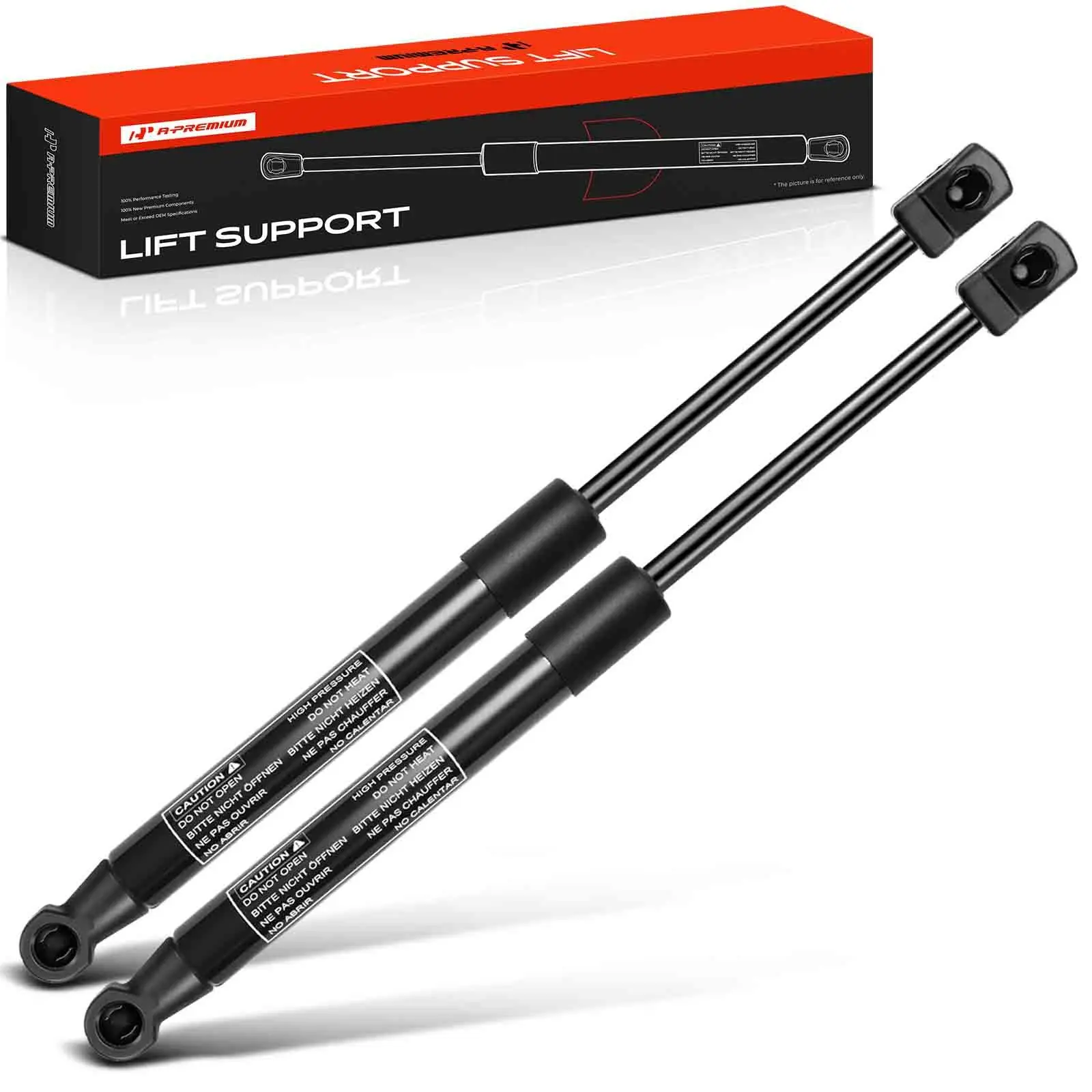 A-Premium 2Pcs Rear Window Glass Lift Supports Shocks Struts for Smart Fortwo 2005-2016